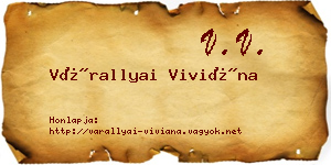 Várallyai Viviána névjegykártya